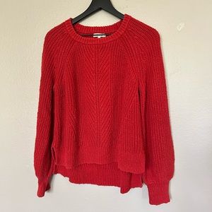 Red Bubble Sleeve Madewell Sweater Size Large